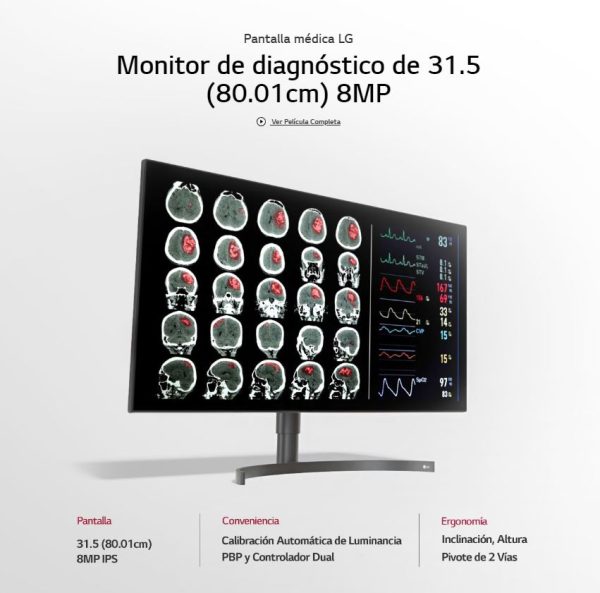 Monitor LG Diagnóstico 32 Pulgadas DUAL-DP (Distribuidores Autorizados LG Medical LATAM)